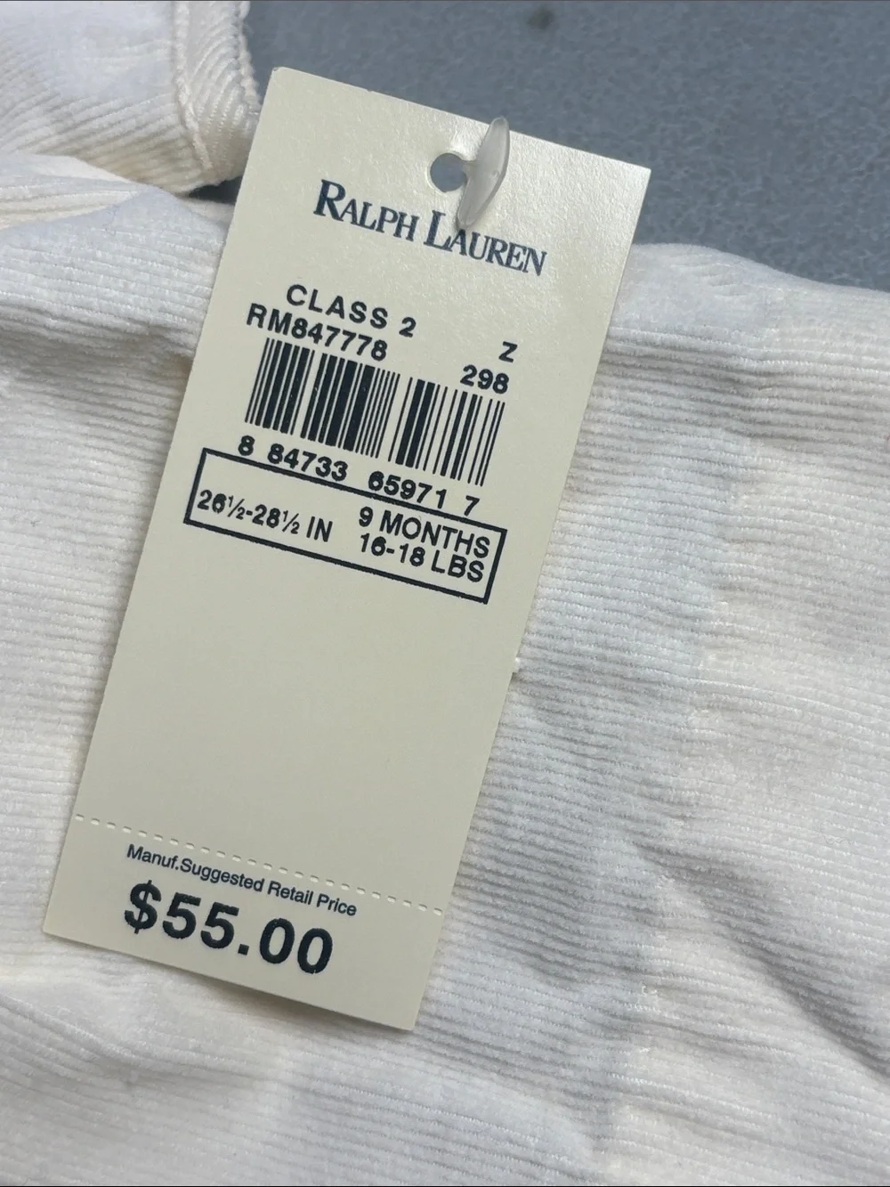 Ralph Lauren Ivory Baby Dress with Lace Accents